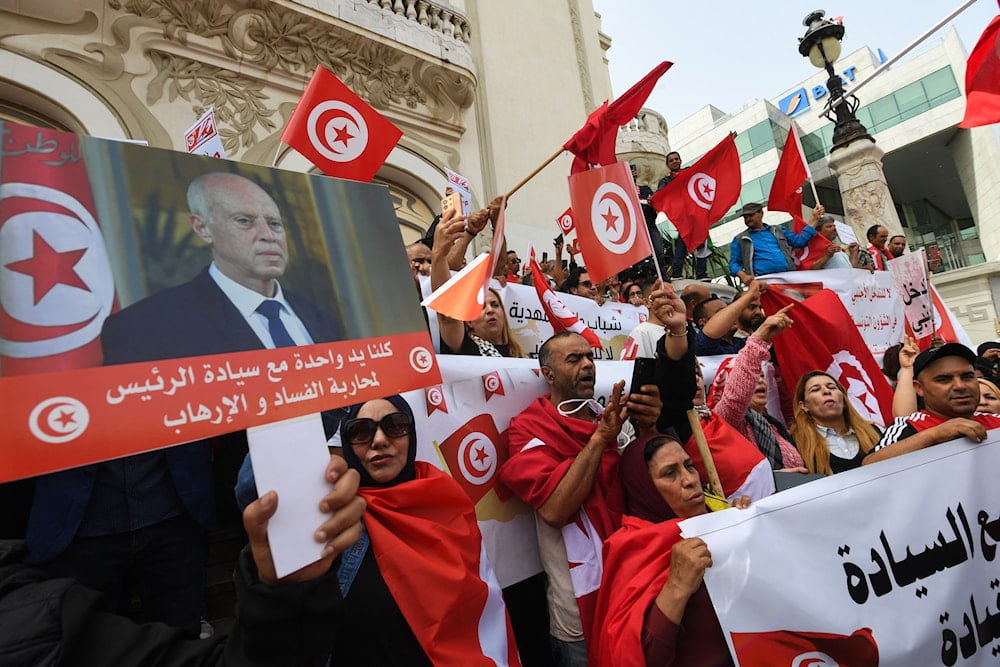 Tunisian President's supporters rally against 'foreign interference'