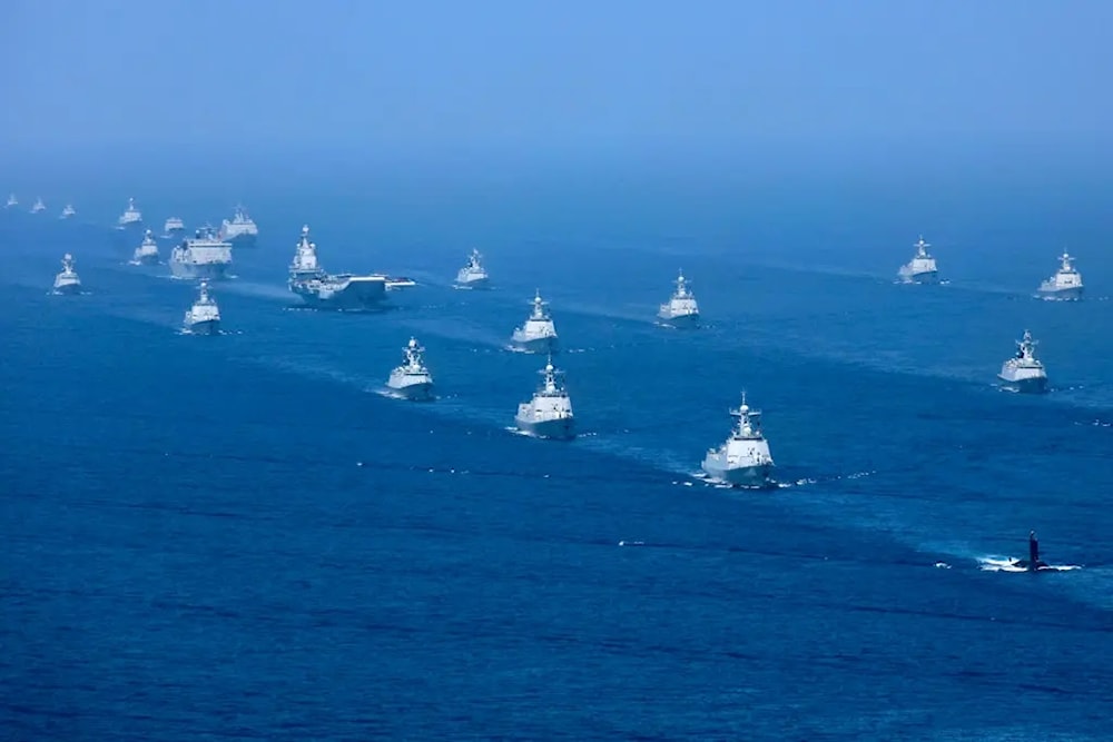 Chinese state media released this photo from the country’s largest naval exercises in decades, carried out last week off Hainan Island.” (Xinhua, via Associated Press)