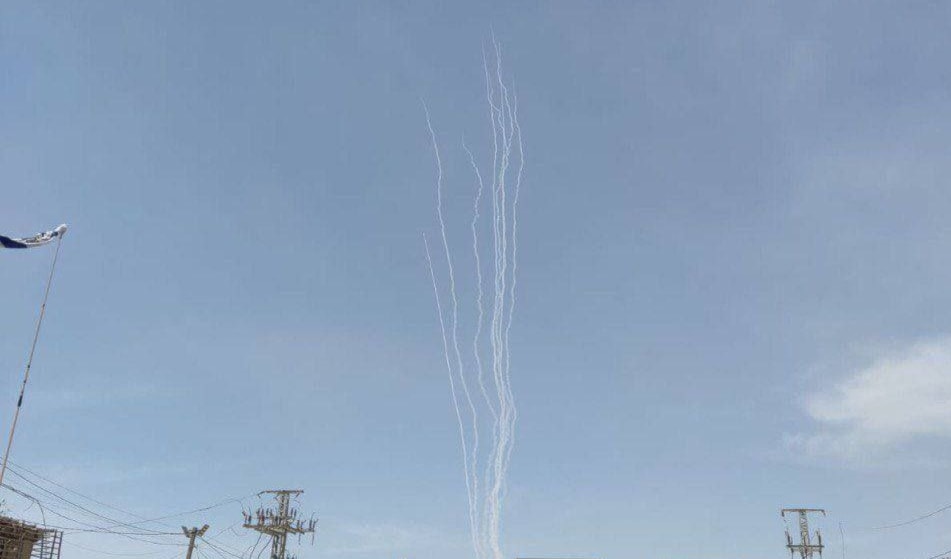 Al-Qassam launched about 12 long-range rockets from Rafah at Tel Aviv on May 26, 2024. (Social Media)