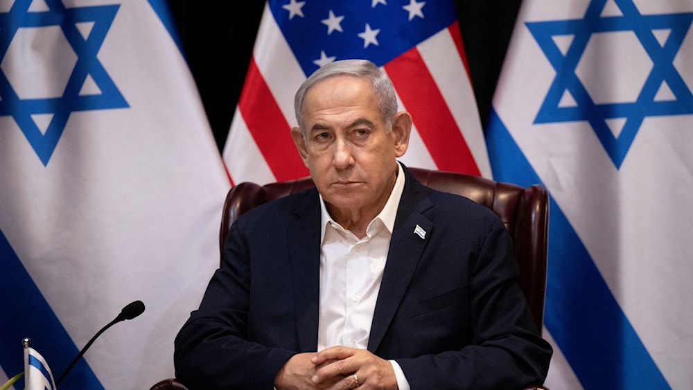 Israel's Prime Minister Benjamin Netanyahu in Tel Aviv on October 18, 2023. Brendan Smialowski/AFP/Getty Images