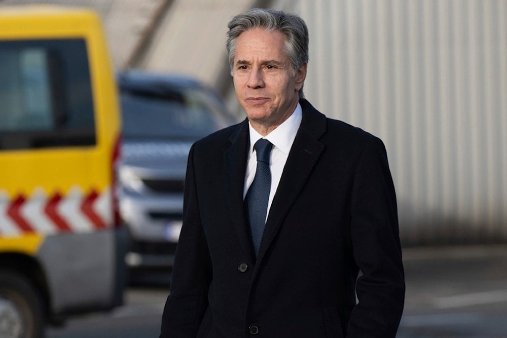 Secretary of State Antony Blinken walks to board his airplane in Brussels, Belgium, Nov. 29, 2023 (Saul Loeb/Pool Photo via AP, File)