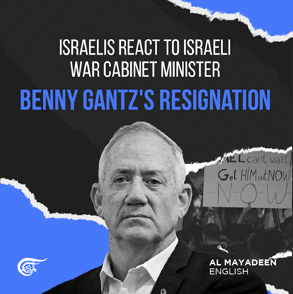 Israelis react to Israeli War Cabinet Minister Benny Gantz's resignation