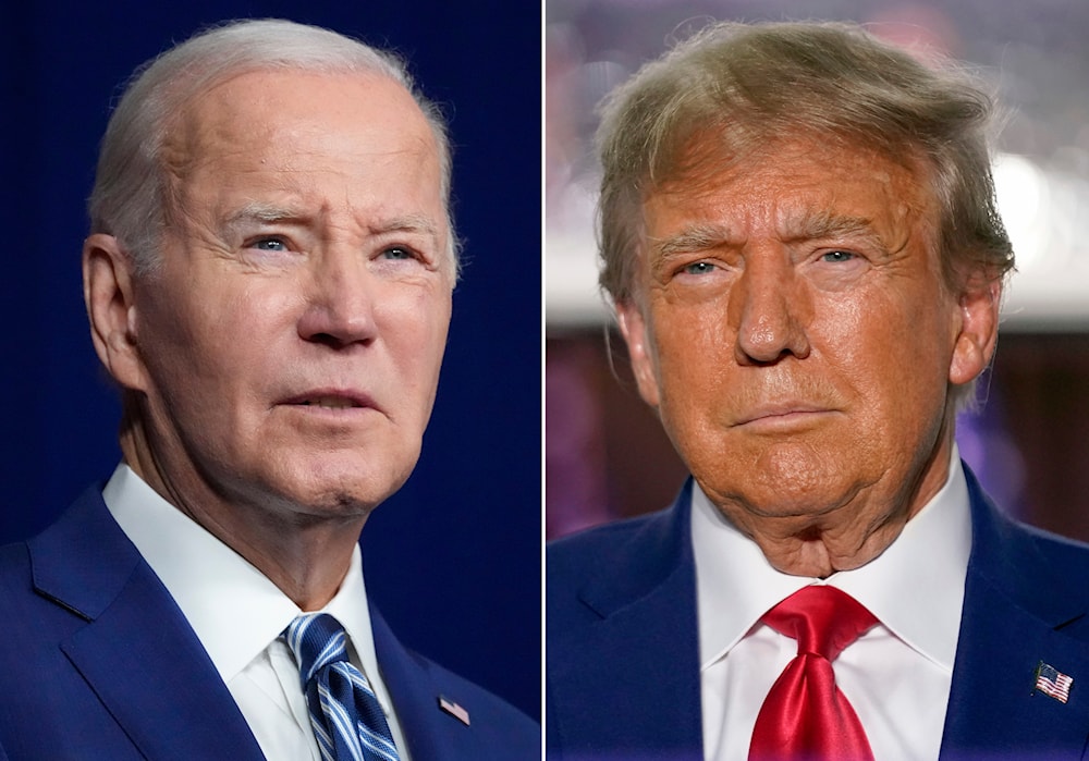 In this combination of photos, President Joe Biden, left, speaks on Aug. 10, 2023, in Salt Lake City, and former President Donald Trump speaks on June 13, 2023, in Bedminster, N.J. (AP)