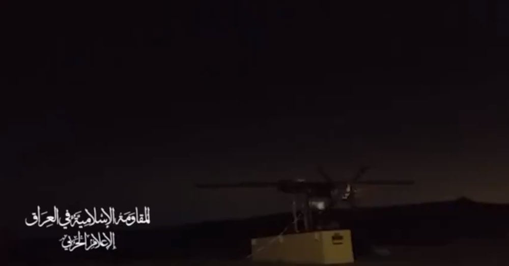 Drone aircraft of the Islamic Resistance in Iraq before launching to destroy occupation sites (military media)