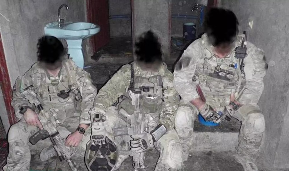 A leaked photo of SAS soldiers on active-duty. It is likely the unit is part of the secret British spy team deployed in “Israel”. (Facebook)