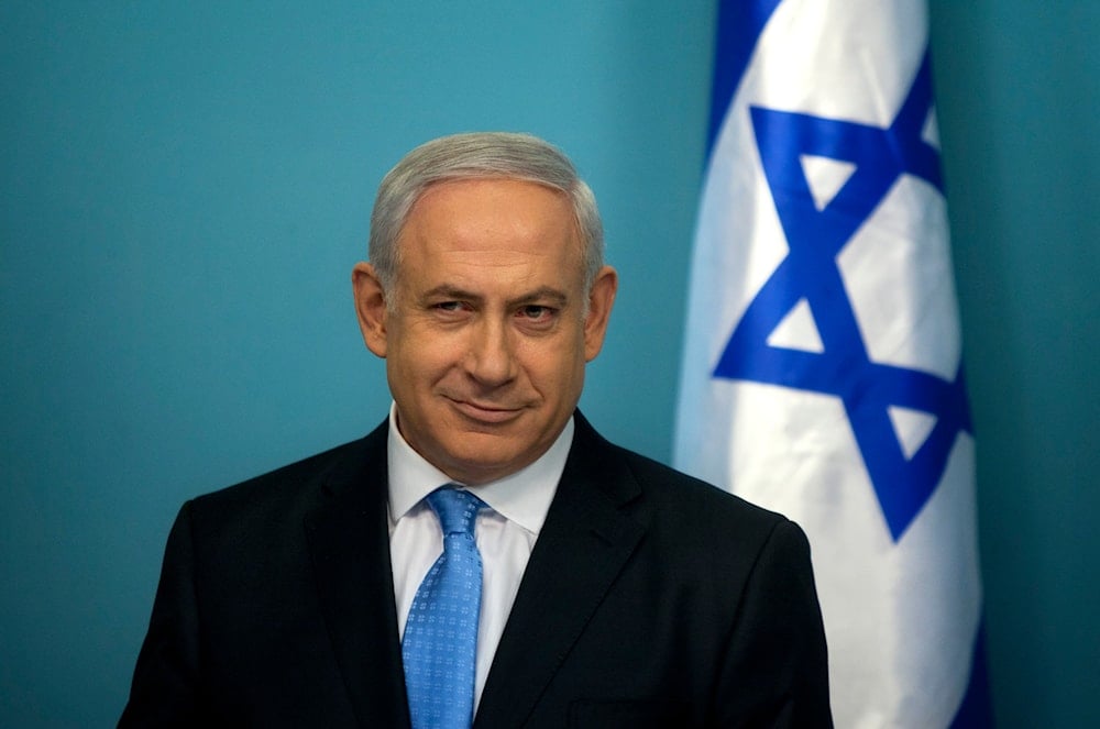 Israeli Prime Minister Benjamin Netanyahu during a press conference in his office in al-Quds, Wednesday, May 18, 2011. (AP)