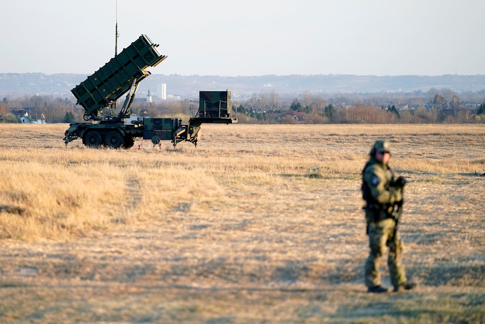 Patriot missiles are seen at the Rzeszow-Jasionka Airport, March 25, 2022, in Jasionka, Poland (AP) 