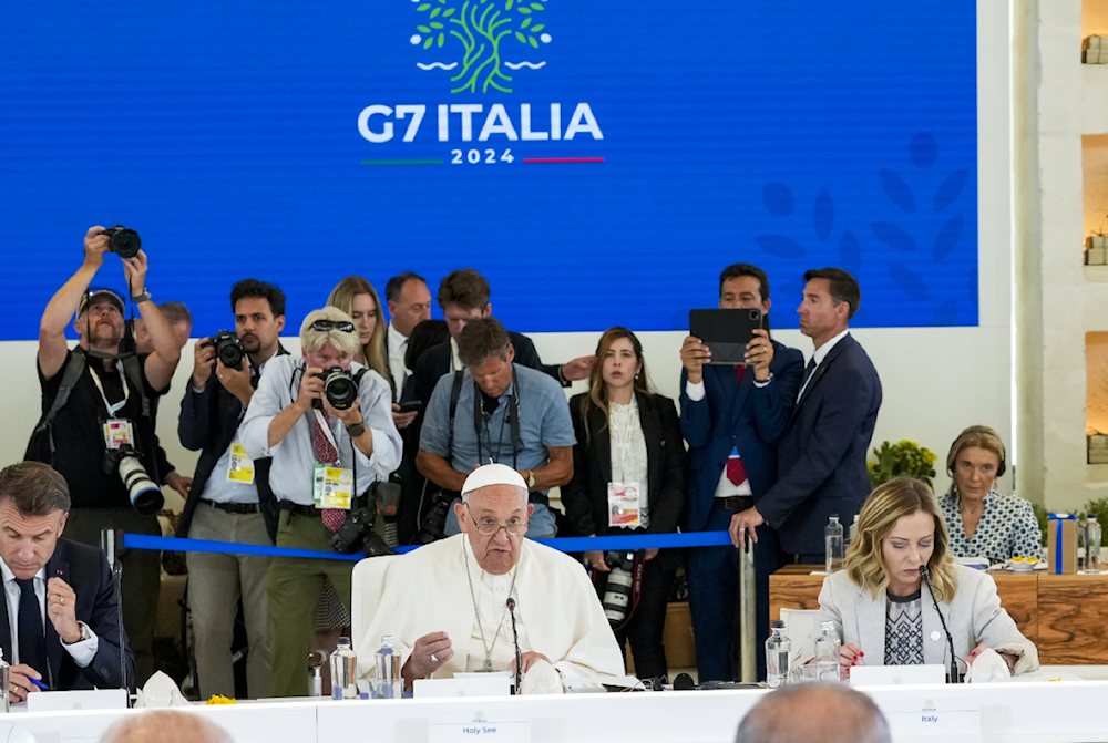 Pope urges ban on 'lethal autonomous weapons' in G7 speech