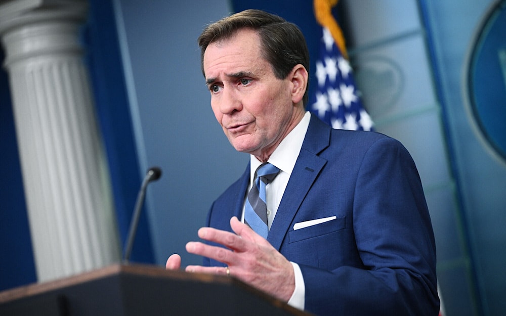 White House National Security Council spokesperson John Kirby speaks during the daily briefing at the the White House in Washington, on January 31, 2024. (AFP)