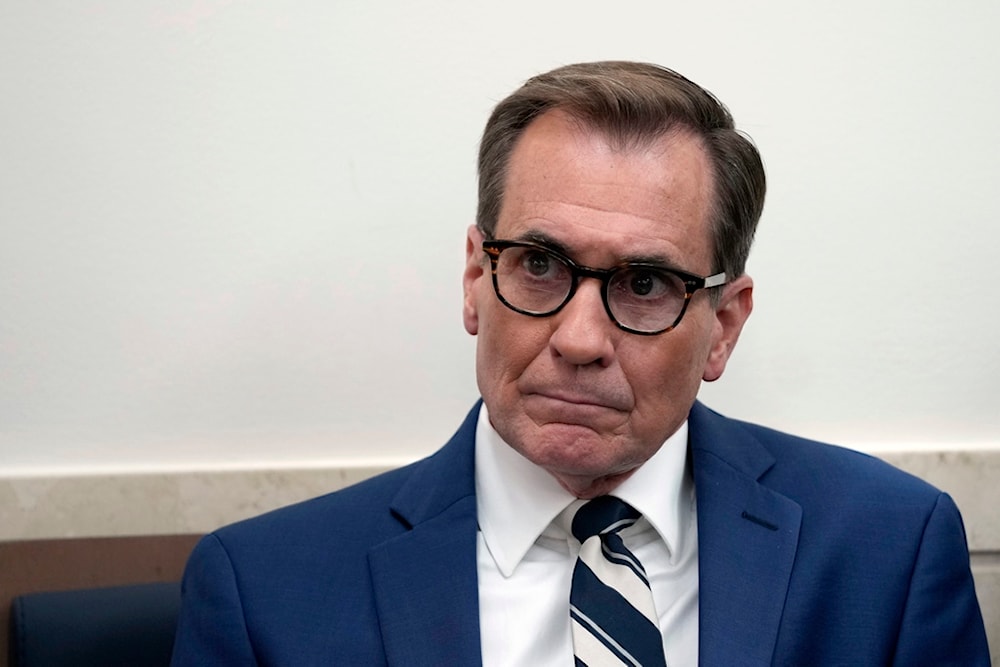 White House national security communications advisor John Kirby waits to speak during the daily briefing at the White House in Washington, Friday, May 17, 2024. (AP Photo/Susan Walsh)