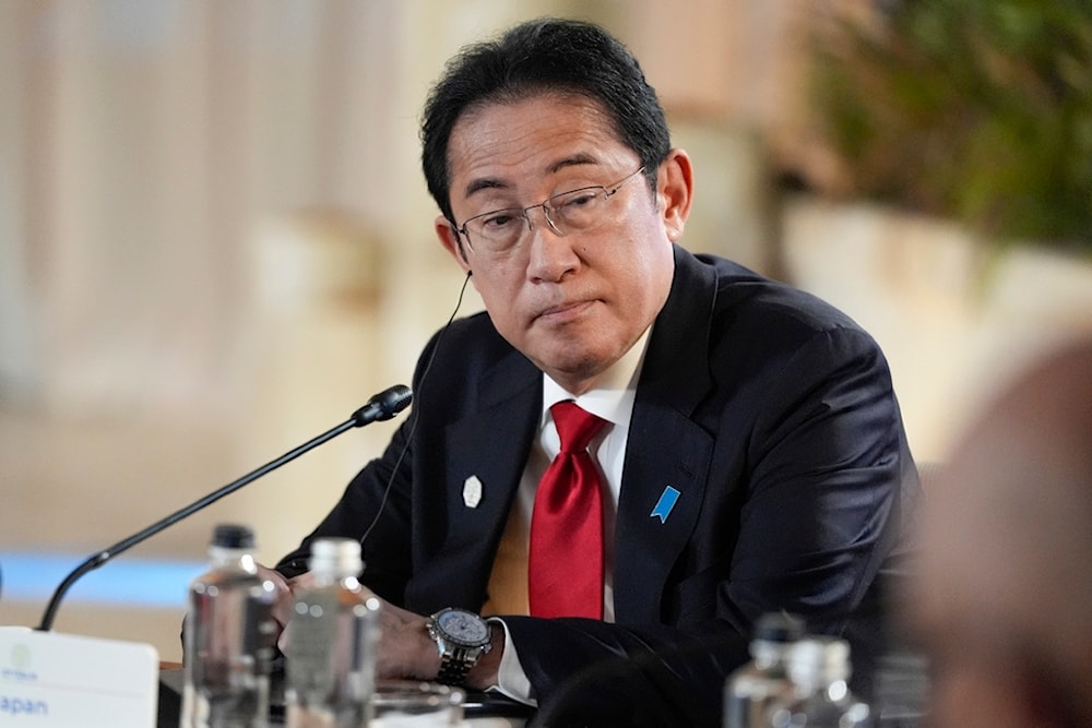 Japan's Prime Minister Fumio Kishida attends the Partnership for global infrastructure and investment event at the G7 summit, Thursday, June 13, 2024, in Borgo Egnazia, Italy. (AP)