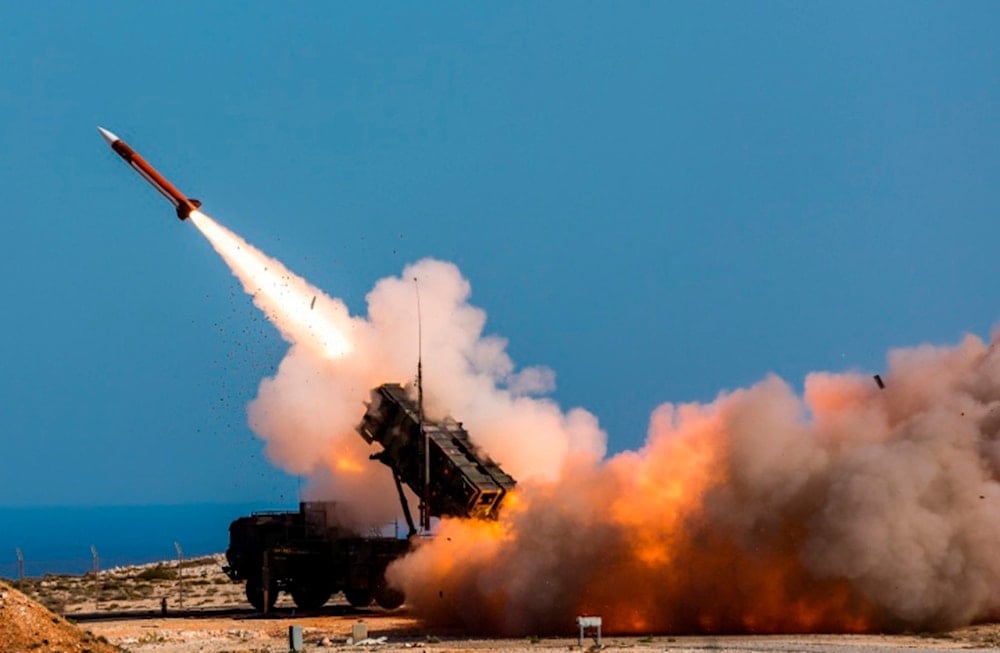  German soldiers assigned to Surface Air and Missile Defense Wing 1, fire the Patriot weapons system at the NATO Missile Firing Installation, in Chania, Greece, on Nov. 8, 2017. (AP)