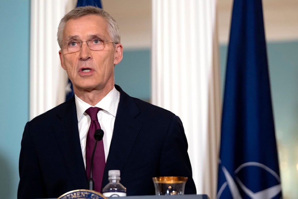 NATO Secretary General Jens Stoltenberg speaks during a joint news conference with Secretary of State Antony Blinken at the State Department, Tuesday, June 18, 2024, in Washington. (AP)