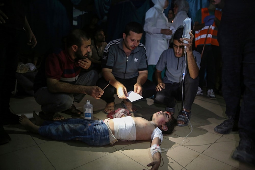 An injured Palestinian girl is treated at Al-Aqsa Martyrs Hospital in Deir al Balah following an Israeli airstrike, Gaza Strip, Palestine, June 14, 2024. (AP)