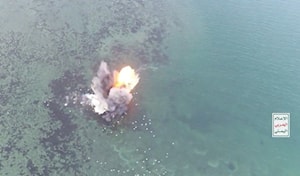 Yemeni forces showcase Toophan USV that sunk Israeli-affiliated ship