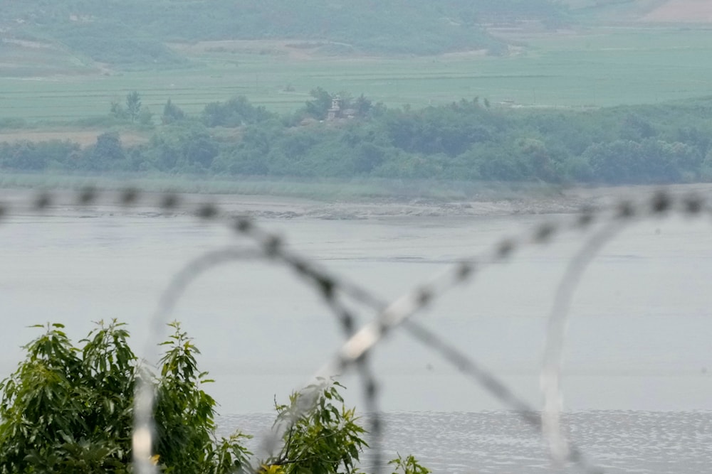 DPRK's military guard post is seen in Paju, South Korea, Friday, June 21, 2024. (AP)