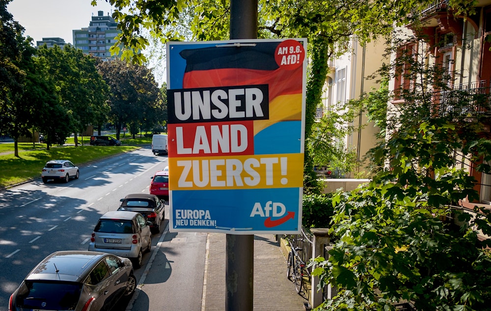 An AfD election poster for the European elections reading 