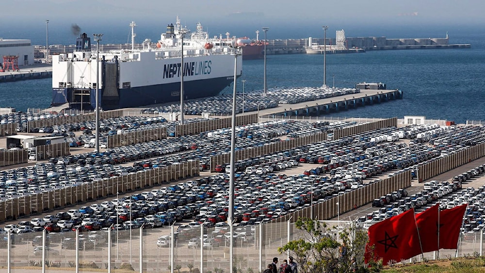 General view of the Tangier-Med container port at Ksar Sghir, near the coastal city of Tangier (AFP)