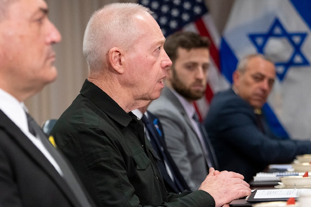 Israeli Security Minister Yoav Gallant meets with Defense Secretary Lloyd Austin at the Pentagon, March 26, 2024, in Washington, US. (AP)