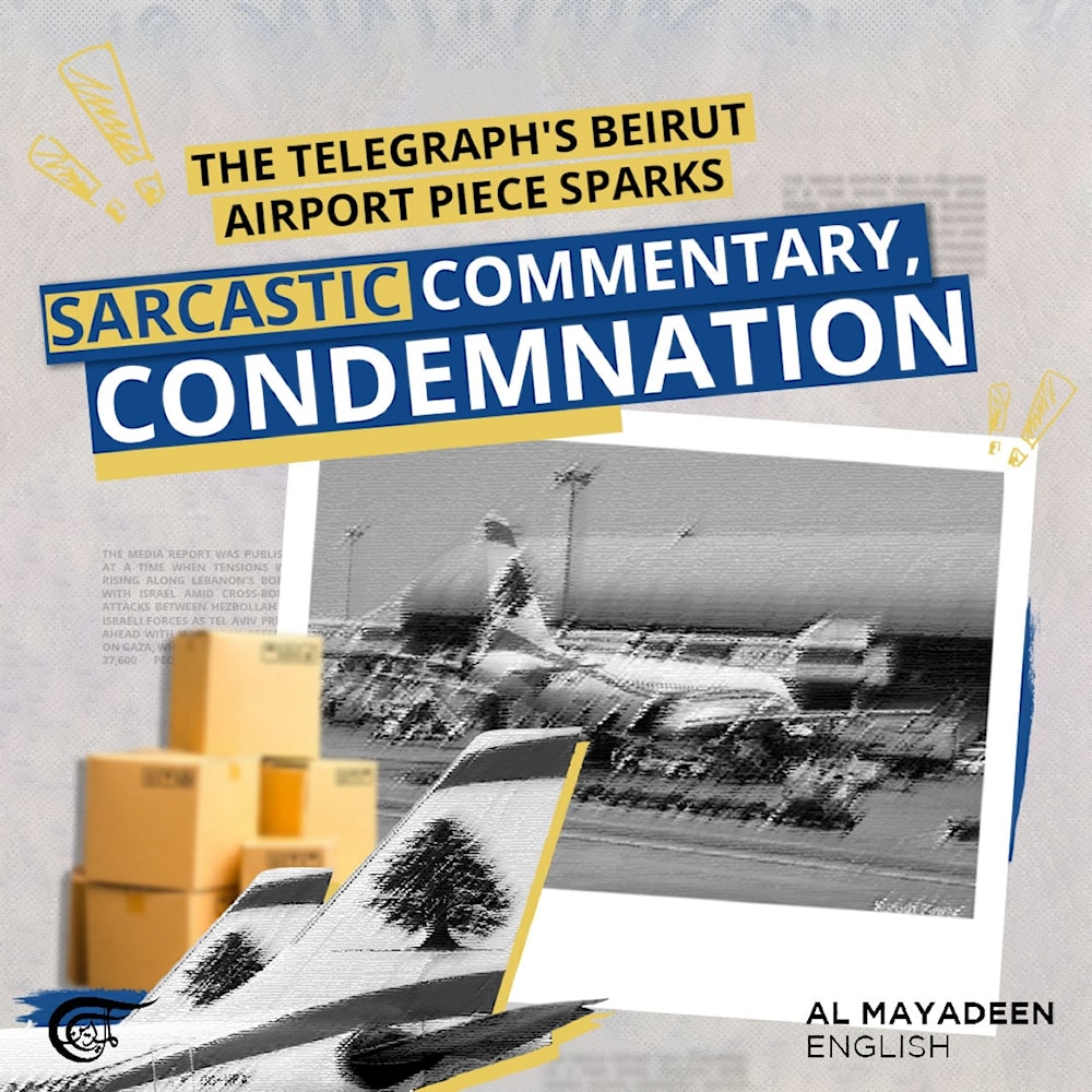 The Telegraph's Beirut airport piece sparks sarcastic commentary, condemnation