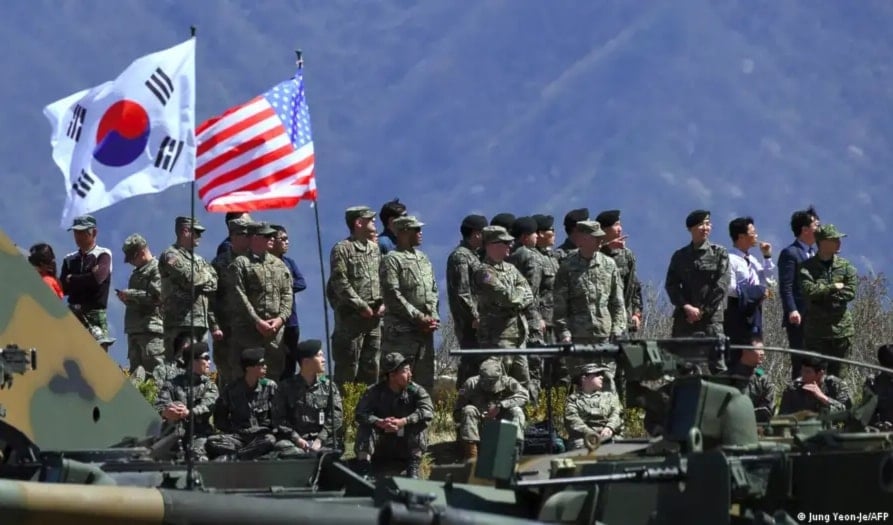 US and South Korean troops prepare for military drills, undated. (AFP)