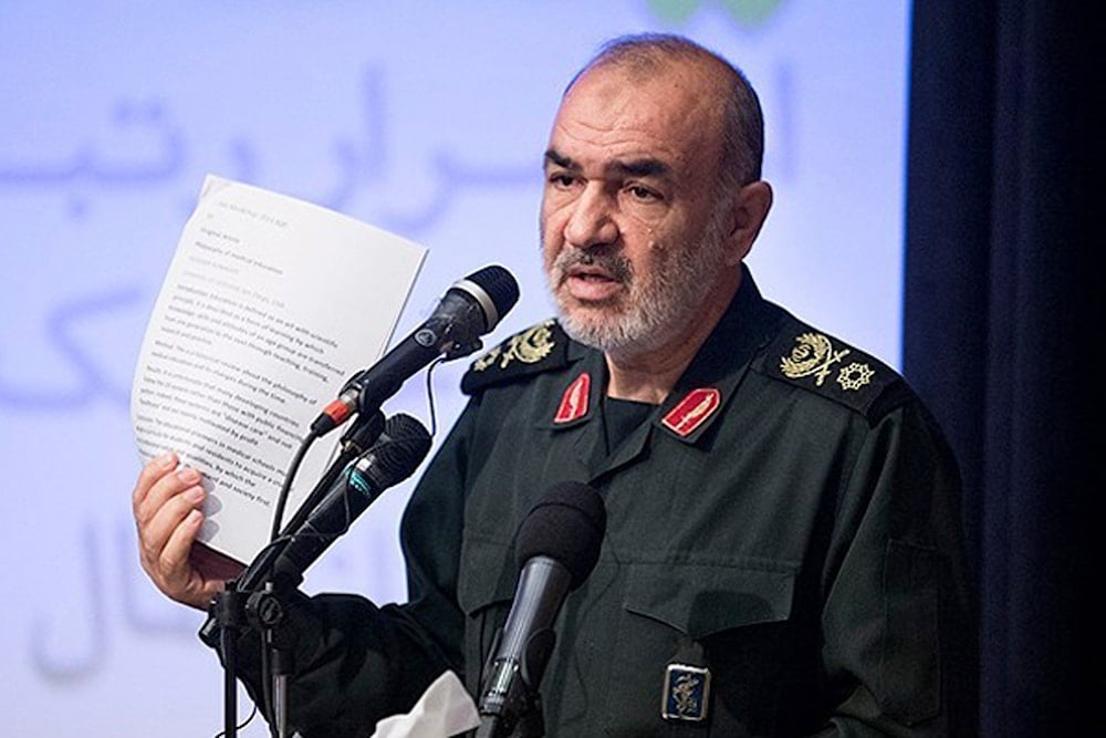 In this undated photo released by Sepahnews, the website of the Iranian Revolutionary Guard, Gen. Hossein Salami speaks in a meeting in Tehran, Iran. (AP)