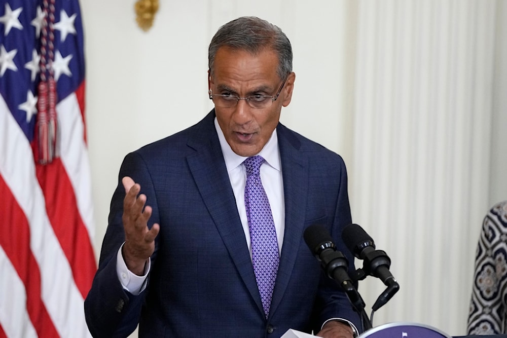 Deputy Secretary of State Richard Verma speaks at an event with first lady Jill Biden for the 2023 International Medal of Arts, in the East Room of the White House, Wednesday, Sept. 13, 2023 (AP)