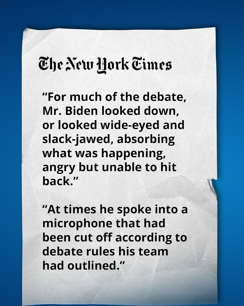 A 'disastrous' debate: US media reacts to Biden V. Trump debate