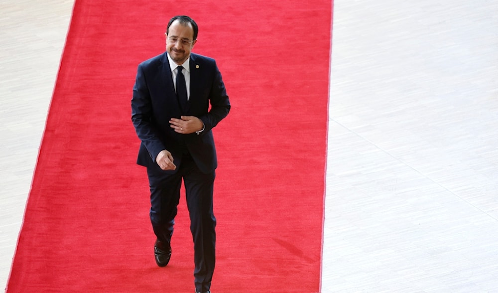 Cypriot President Nikos Christodoulides arrives for an EU summit at the European Council building in Brussels, Monday, June 17, 2024. (AP)