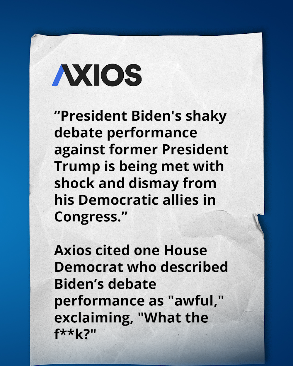 A 'disastrous' debate: US media reacts to Biden V. Trump debate