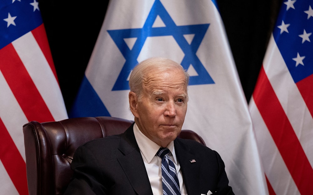 US President Joe Biden in Tel Aviv on October 18, 2023 (AFP)