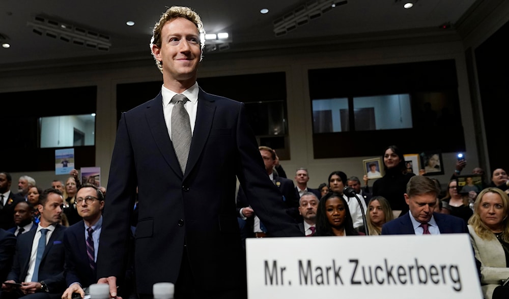 Meta CEO Mark Zuckerberg arrives to testify before a Senate Judiciary Committee hearing on Capitol Hill in Washington, Wednesday, Jan. 31, 2024. (AP)