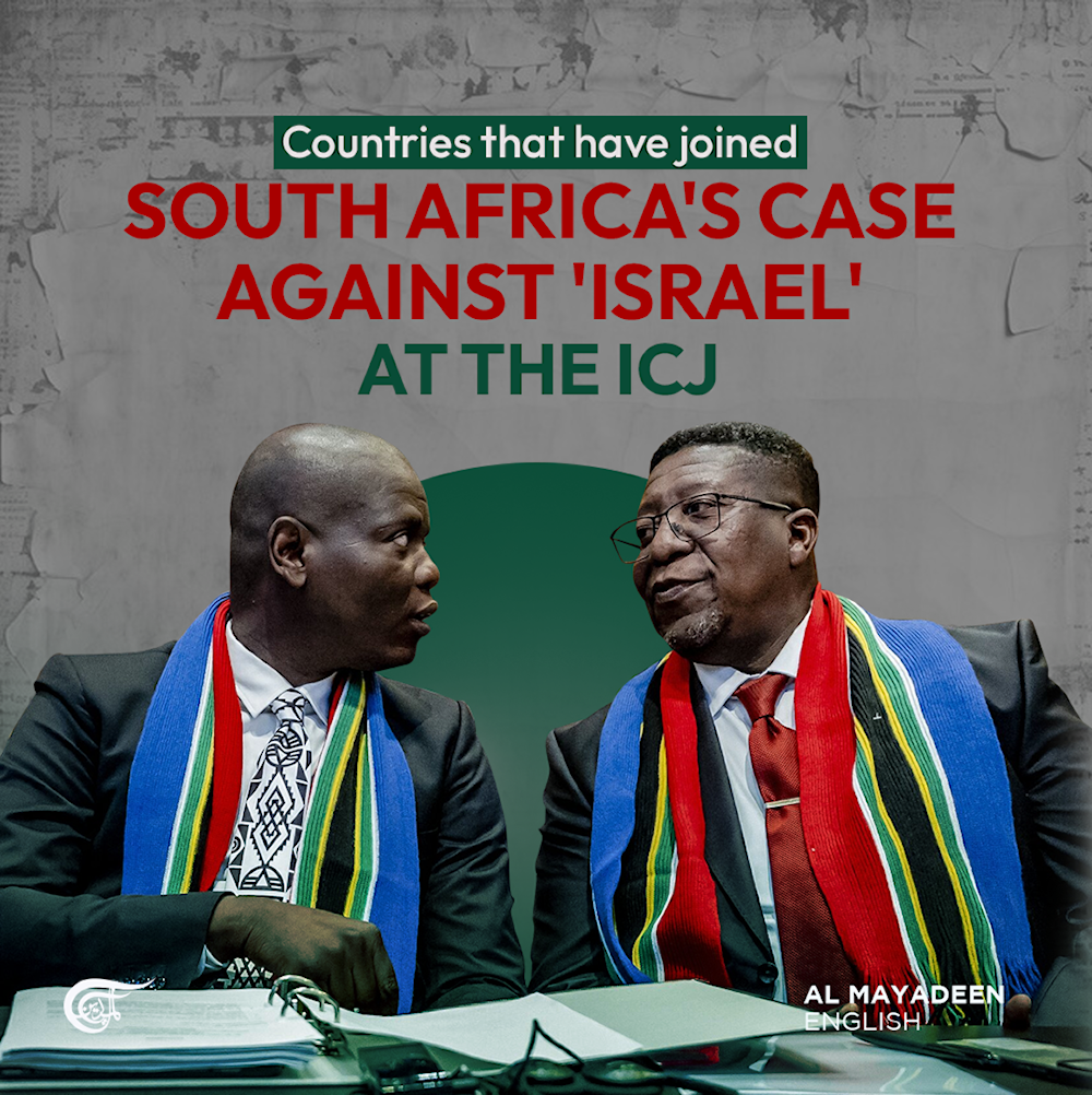 Countries that have joined South Africa's case against 'Israel' at the ICJ