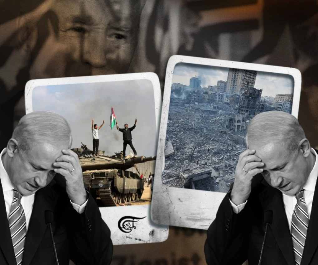 "Israel" can lose by agreeing to peace, or they can lose by winning. (Al Mayadeen English; Illustrated by Batoul Chamas)