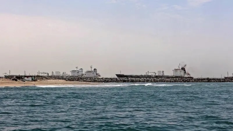 A general view shows the port of Yemen’s southern city of Aden. (AFP)