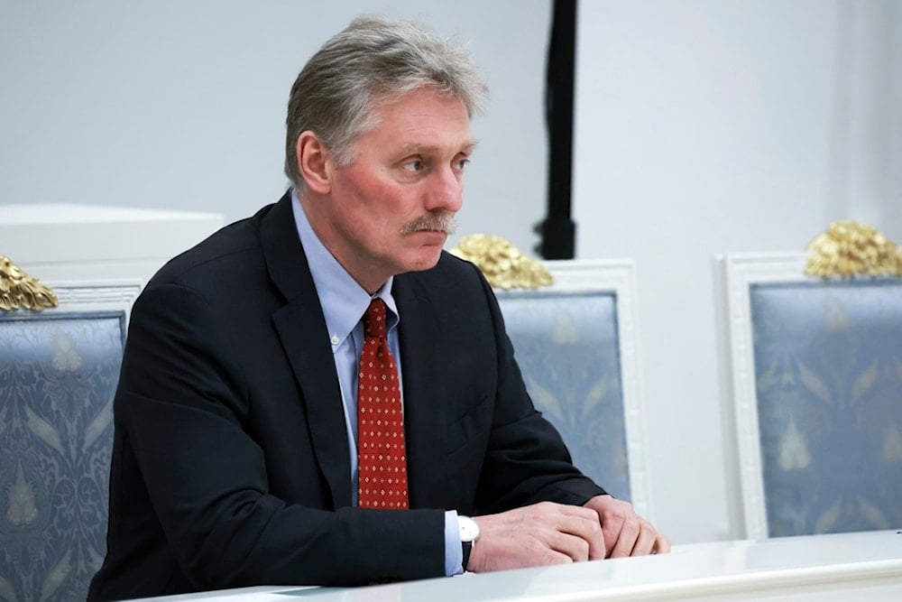 Kremlin spokesman Dmitry Peskov attends a meeting of Russian President Vladimir Putin with the new cabinet members at the Kremlin in Moscow, Russia, Tuesday, May 14, 2024. (AP)