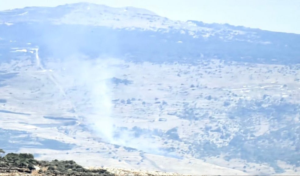 Smoke rises from the occupied Syrian Golan following a Hezbollah attack against the Israeli occupation, July 10, 2024 (Social Media)