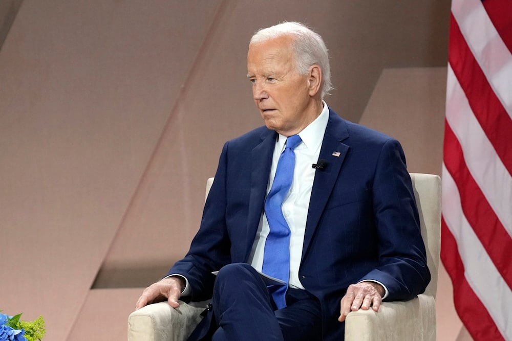 President Joe Biden listens during a meeting with Ukraine's President Volodymyr Zelensky on the sidelines of the NATO Summit in Washington, Thursday, July 11, 2024. (AP)