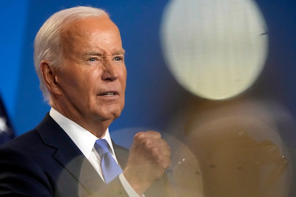 President Joe Biden speaks at a news conference Thursday July 11, 2024, on the final day of the NATO summit in Washington. (AP)