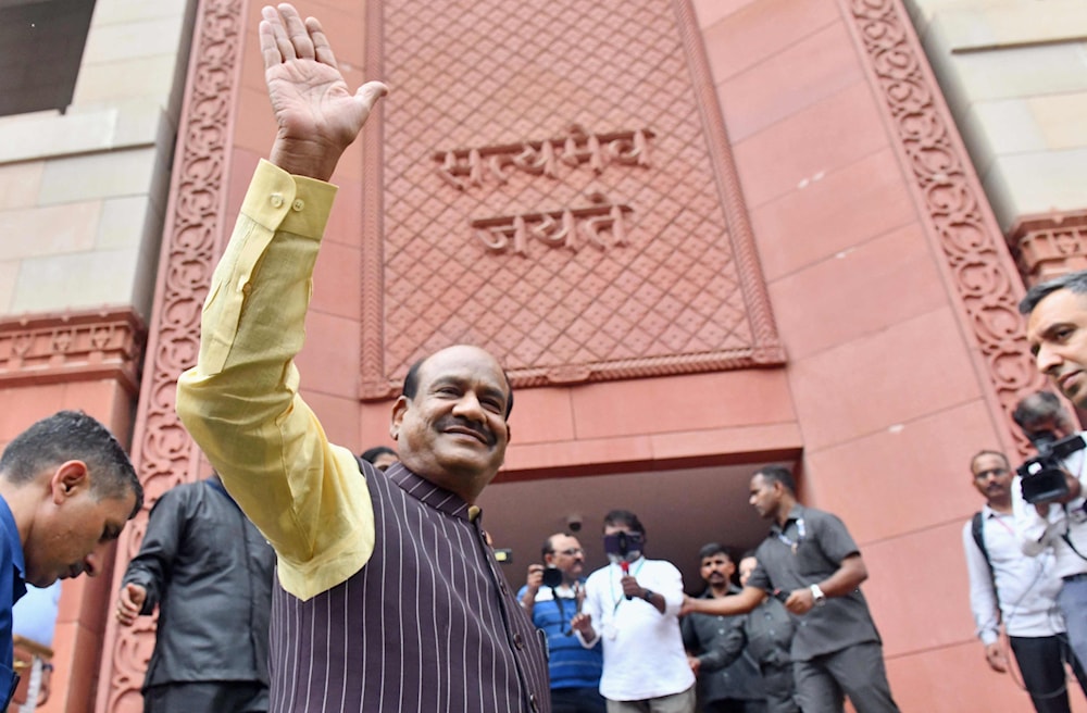 Lok Sabha Speaker Om Birla arrives at the Parliament in New Delhi on June 26, 2024. (AFP)