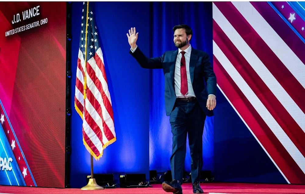 Republican vice presidential candidate Sen. JD Vance, R-Ohio, is pictured  during an election night watch party in Cincinnati, Ohio, on May 3, 2022.