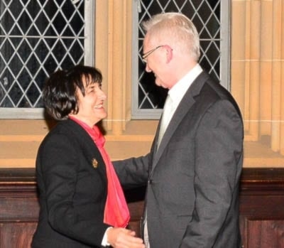 Image 3: Emeritus Professor Suzanne Rutland and Provost Stephen Garton in 2015.