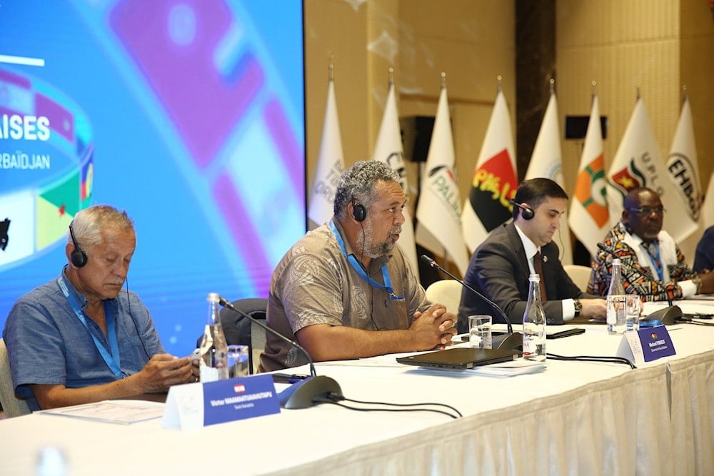 Leaders from French colonies around the world participate in the first Congress of Independence Movements from French-colonized territories, in Baku, Azerbaijan, July 17, 2024 (X/Bakuinitiative)