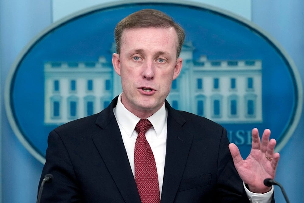  White House national security adviser Jake Sullivan speaks during the daily briefing at the White House in Washington, May 22, 2024. (AP)