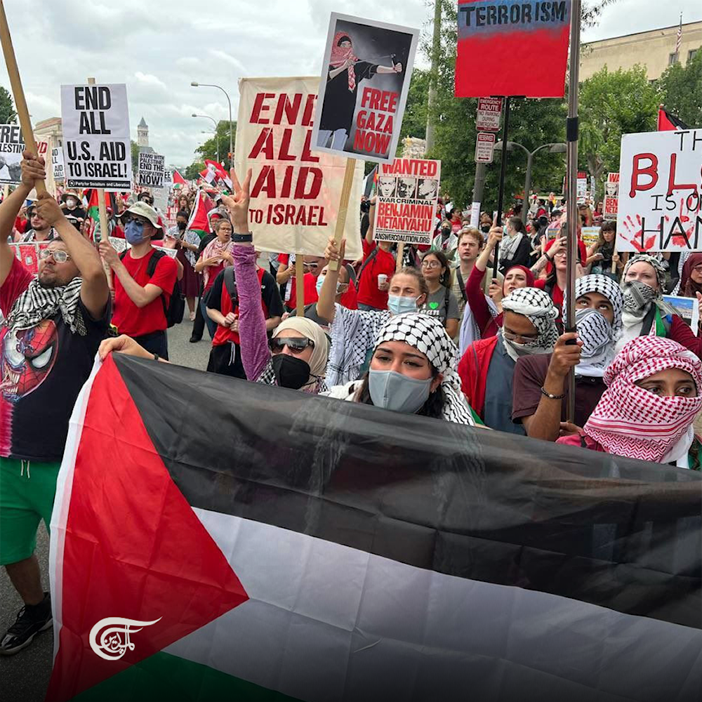 Massive pro-Palestine rally in Washington to protest Netanyahu's speech at Congress