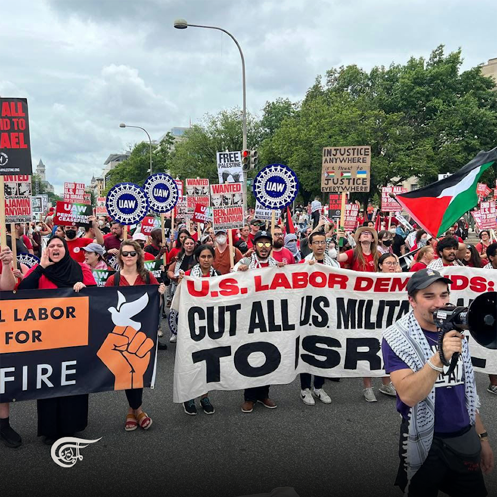 Massive pro-Palestine rally in Washington to protest Netanyahu's speech at Congress