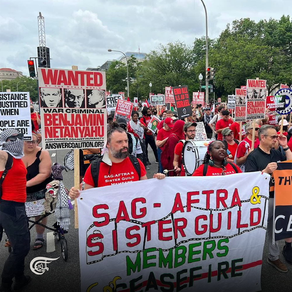 Massive pro-Palestine rally in Washington to protest Netanyahu's speech at Congress