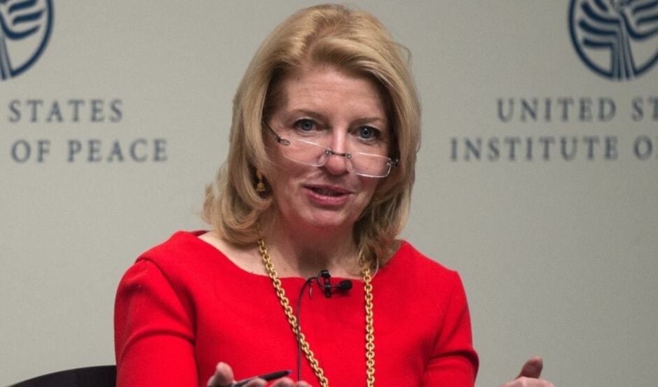 Catherine Russell, then ambassador-at-large for global women’s issues at the U.S. State Department, speaks during a panel discussion at the United States Institute of Peace in Washington, January 8, 2015. (AFP)