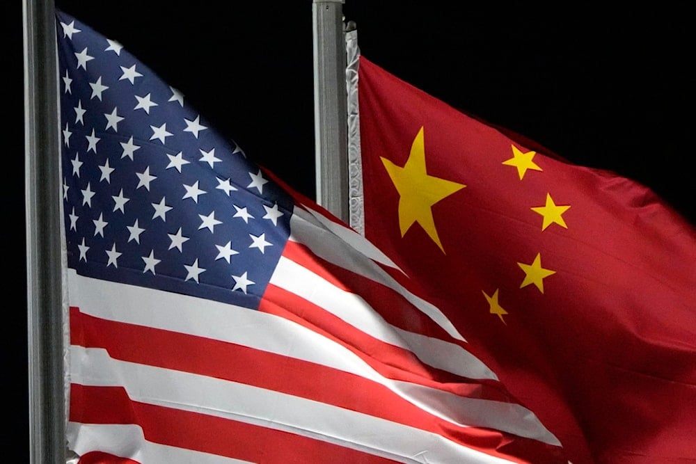 The American and Chinese flags wave at Genting Snow Park ahead of the 2022 Winter Olympics, in Zhangjiakou, China, on Feb. 2, 2022. (AP)