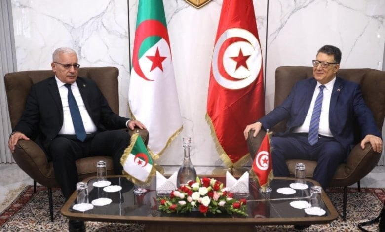 Ibrahim Boughali, left, meets with Ibrahim Bouderbala, right, at the Tunisian parliament on July 26, 2024 (Social Media)